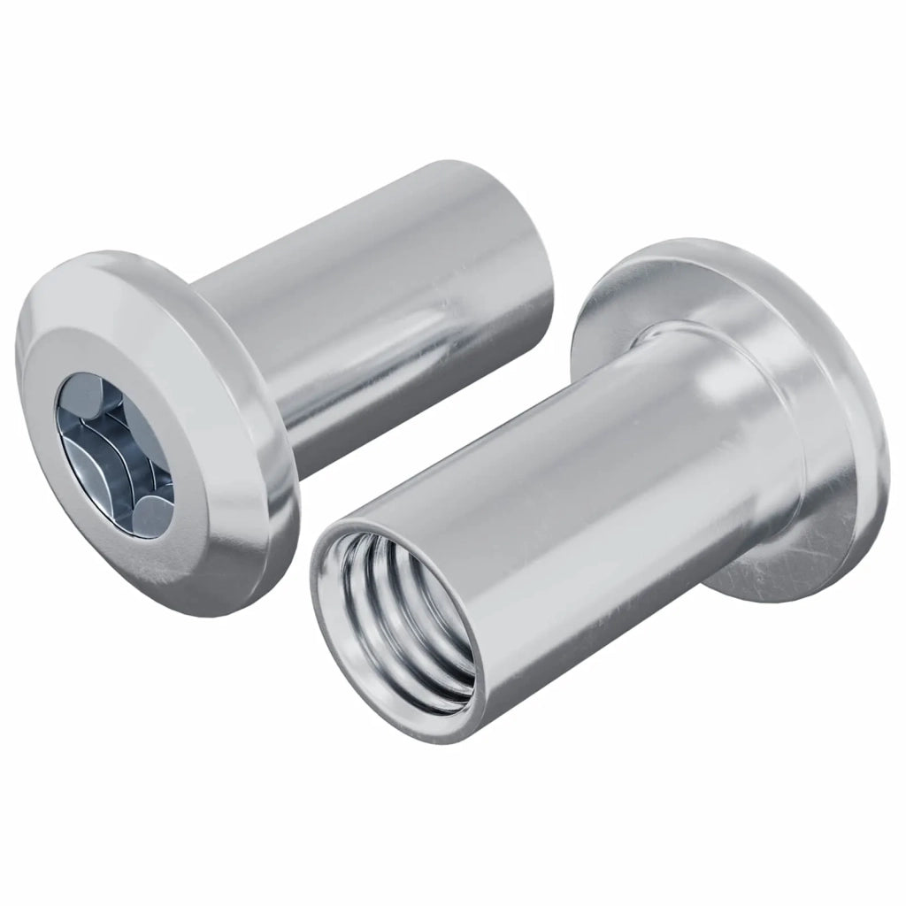 Dado a bloccaggio 2 pcs Nichel M6 x 15 mm Acciaio 864553
