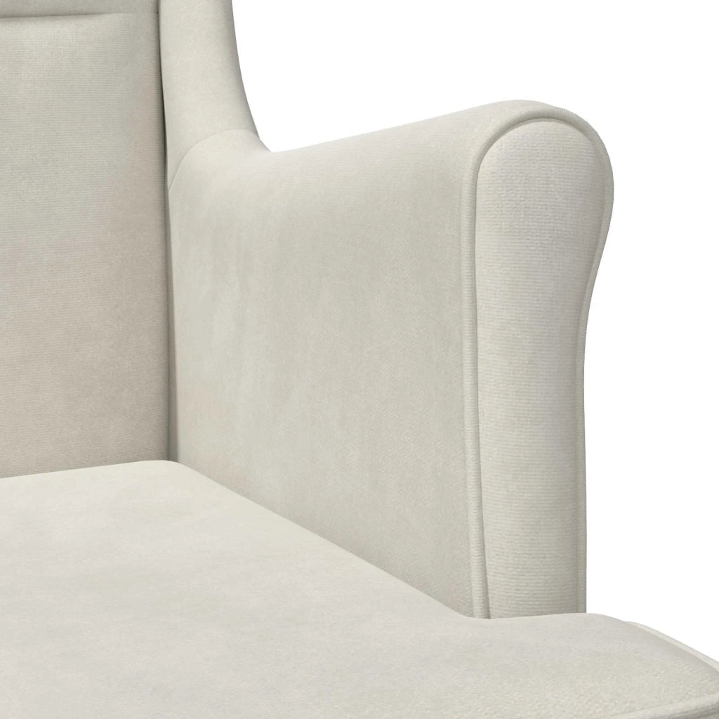 Poltrona | Sedia Relax Crema Velluto