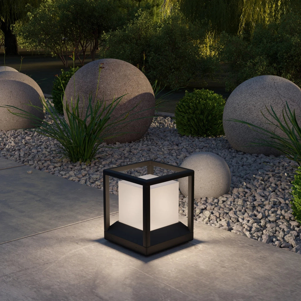 Maytoni Lampada da Esterno Moderna Trim 1 luce E27 IP65 grafite alluminio diffusore acrilico