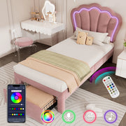 letto singolo velluto rosa 90 x 190 cm