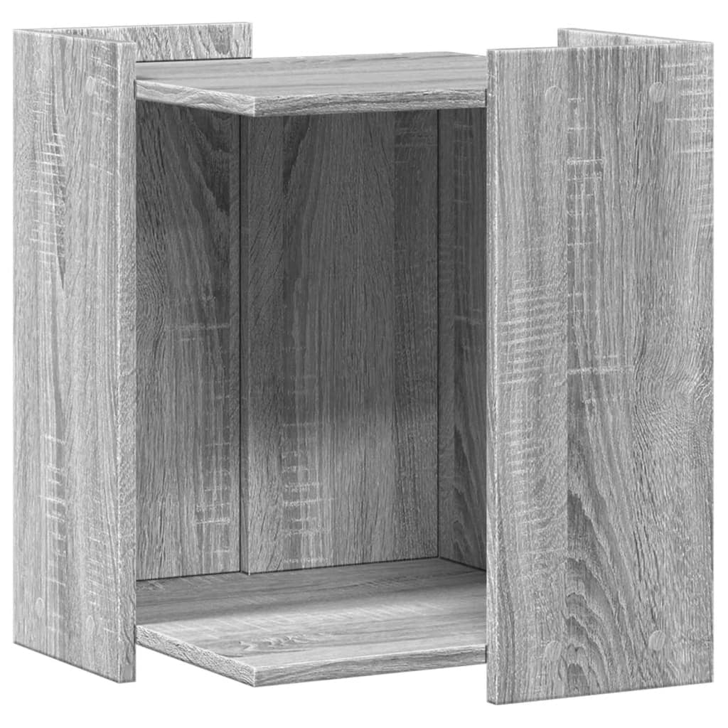 Mobiletto per lettiera per gatti in legno ingegnerizzato Sonoma grigio 02_0043335