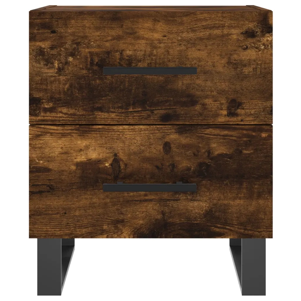 Comodino-Tavolino da notte Rovere Fumo 40x35x47,5 cm in Legno Multistrato 503435