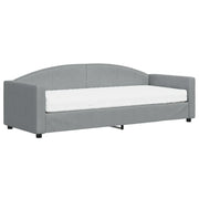 Divano letto | Sof¨¤ letto | Letto singolo con Materasso Grigio Chiaro 80x200 cm in Tessuto
