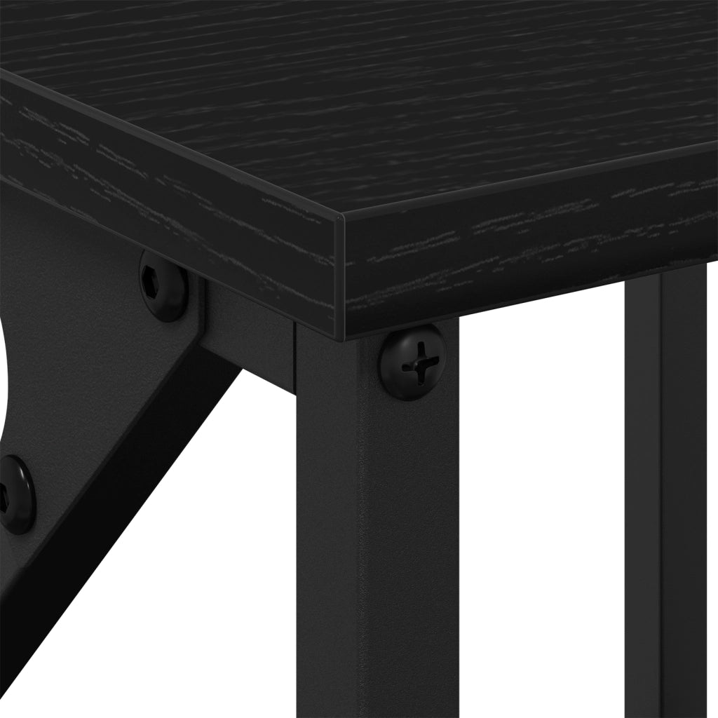 Comodini 2 pz Nero Rovere 34x35,5x70 cm Legno ingegnerizzato