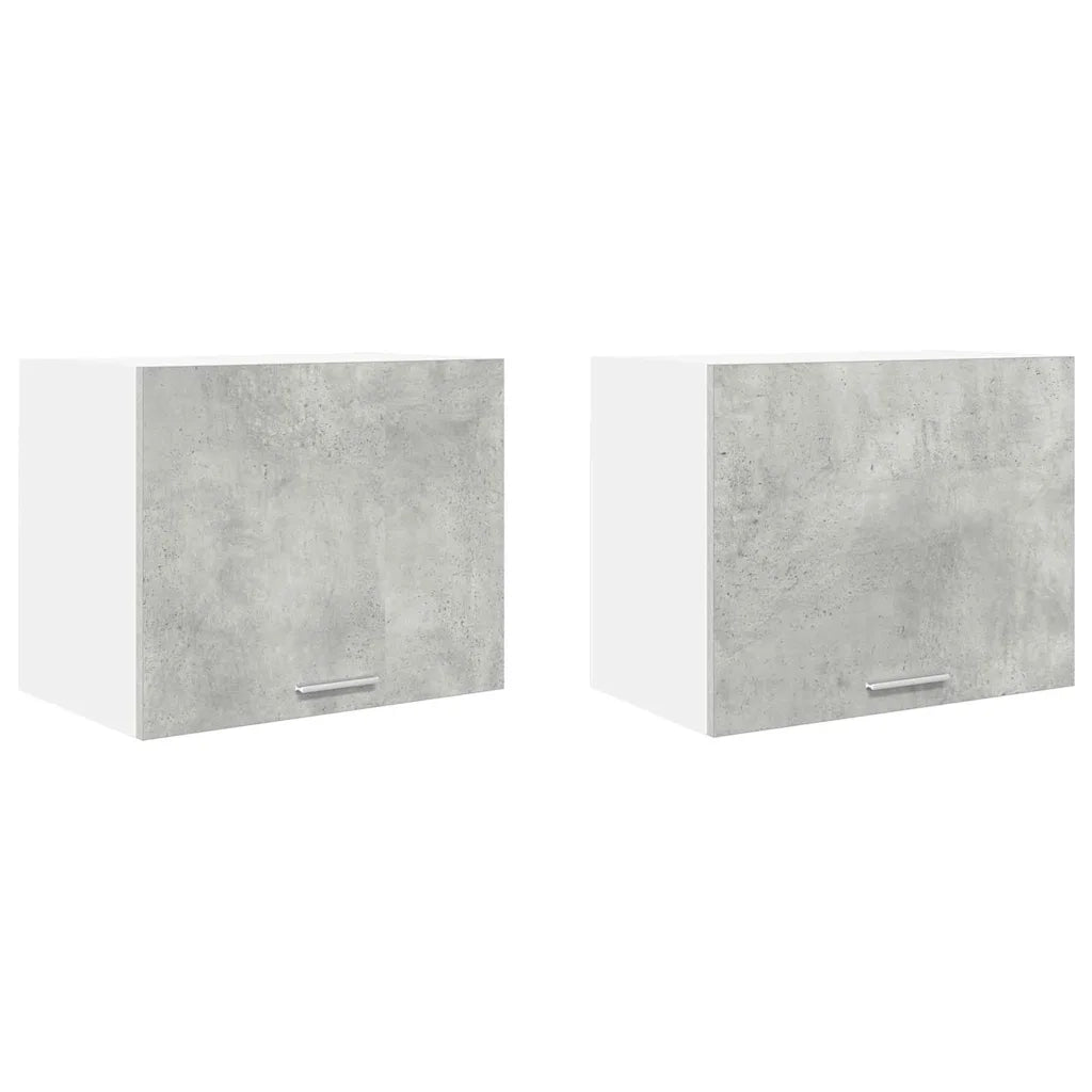 Armadio pensile 2 pcs Grigio Cemento e Bianco 50 x 31 x 40 cm