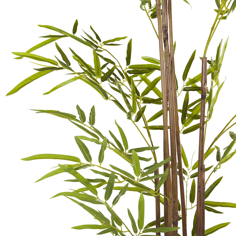 Pianta di bambù artificiale in vaso Materiale sintetico verde e Nero 160 cm Accessorio decorativo per interni