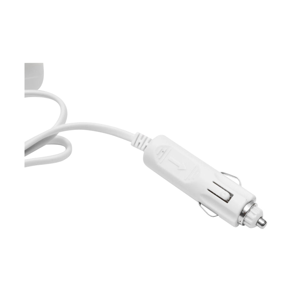 Adattatore triplo per accendisigari da auto 12/24V bianco e 2 porte USB 5V/1000mA