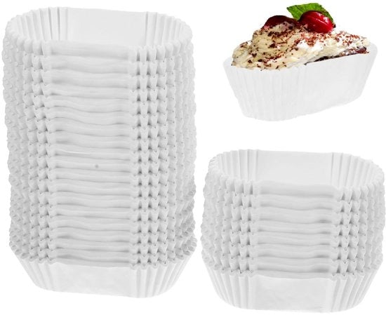 Taartaforme per Cupcakes in Carta - Ovale - 1000 Unità - Resistenti al Calore - Impermeabili - Adatte per Muffin