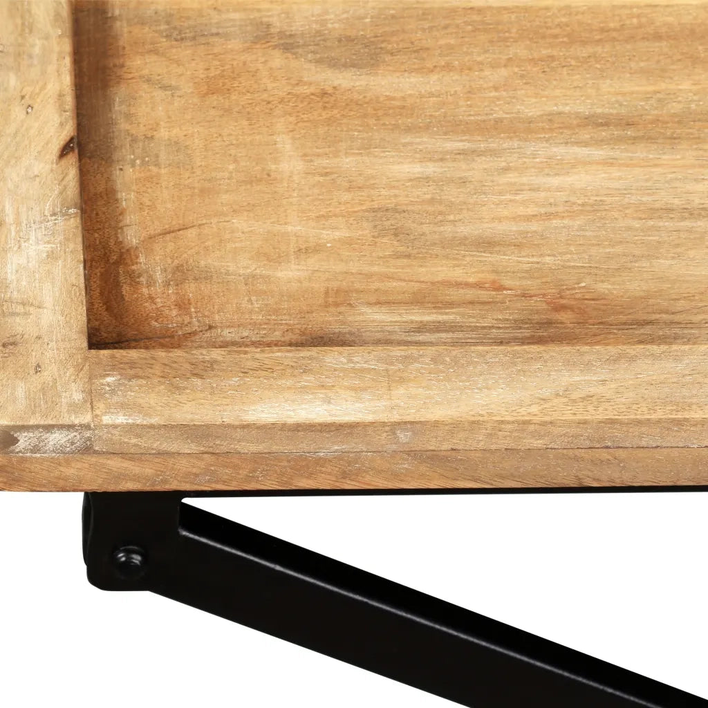 Tavolino Consolle in Legno Massello di Mango 130x40x80 cm 244897