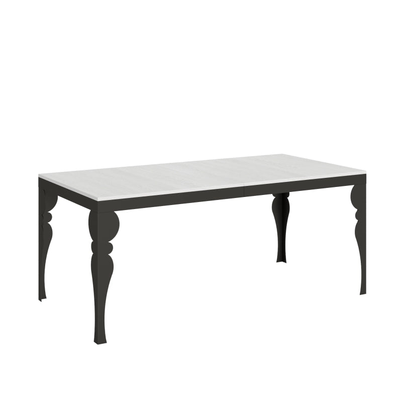 Tavolo allungabile 90x180/284 cm Paxon Evolution telaio Antracite - Bianco Frassino