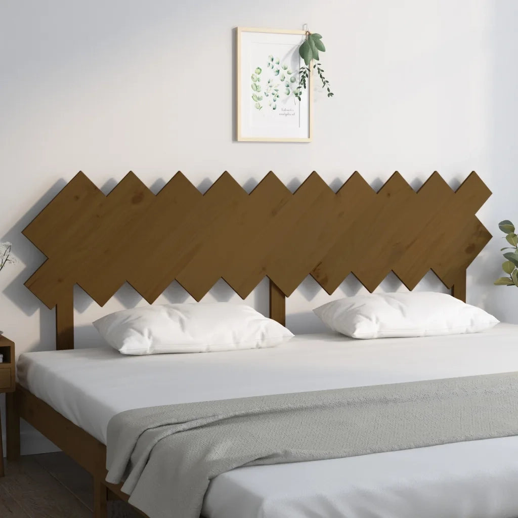 Testiera | Testata per Letto Ambra 196x3x80,5cm in Legno Massello di Pino
