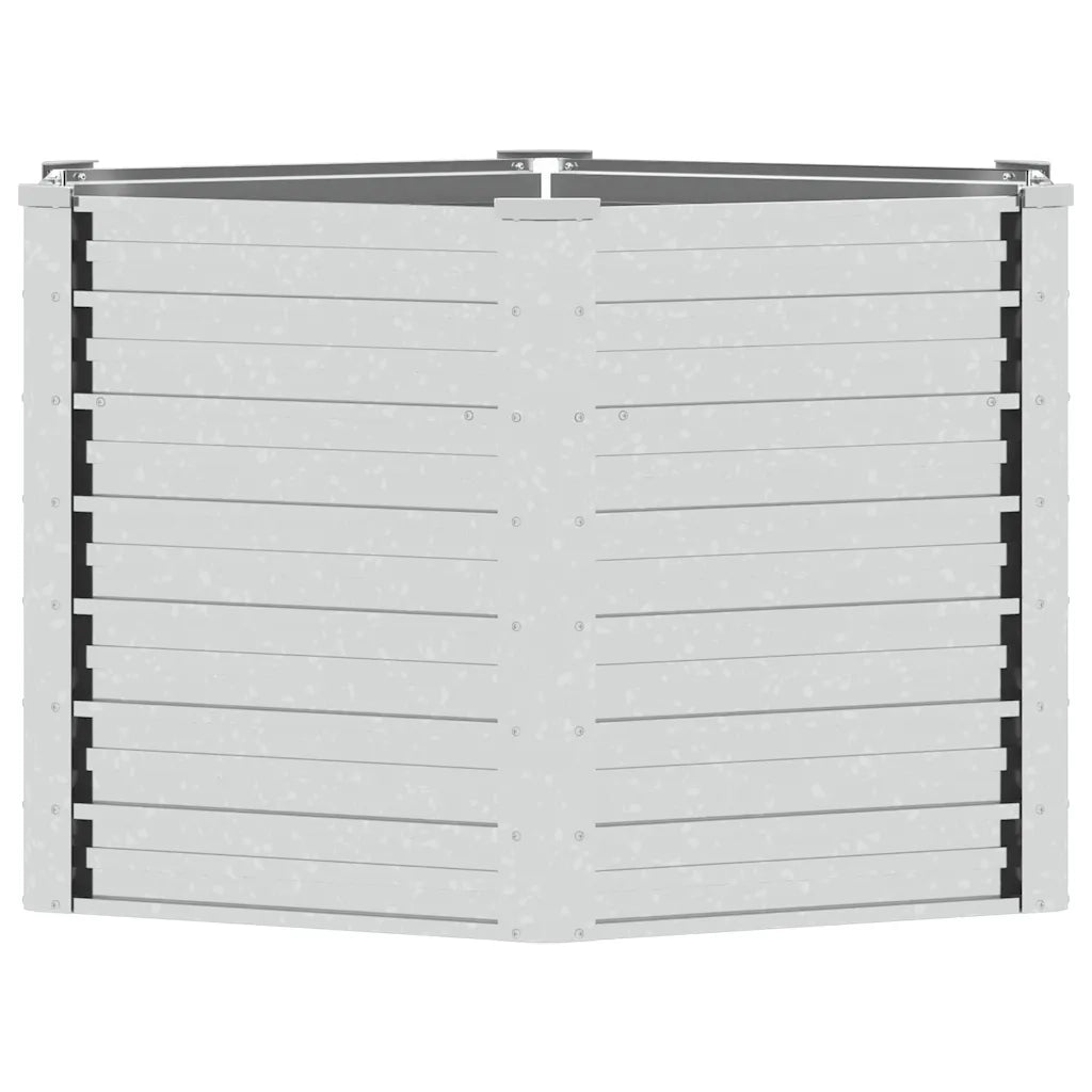 Letto Rialzato da Giardino 129x77 cm in Acciaio Zincato Argento 316898