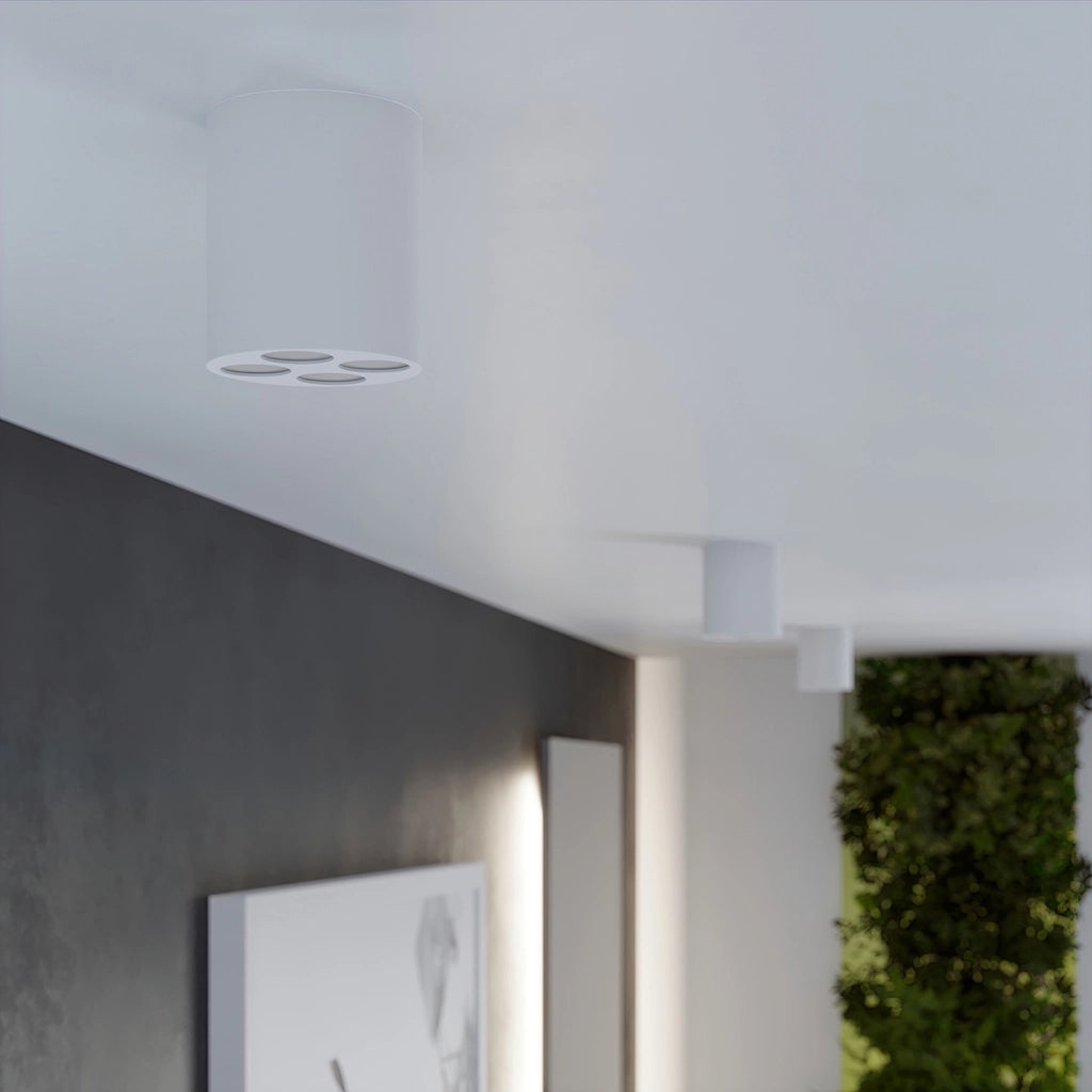Spot soffitto tubo bianco tondo LED 9W 4000K Pure Lume