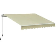 Tenda da Sole a Bracci per Esterno con Manovella, Metallo e Poliestere, 3x2.5m Beige