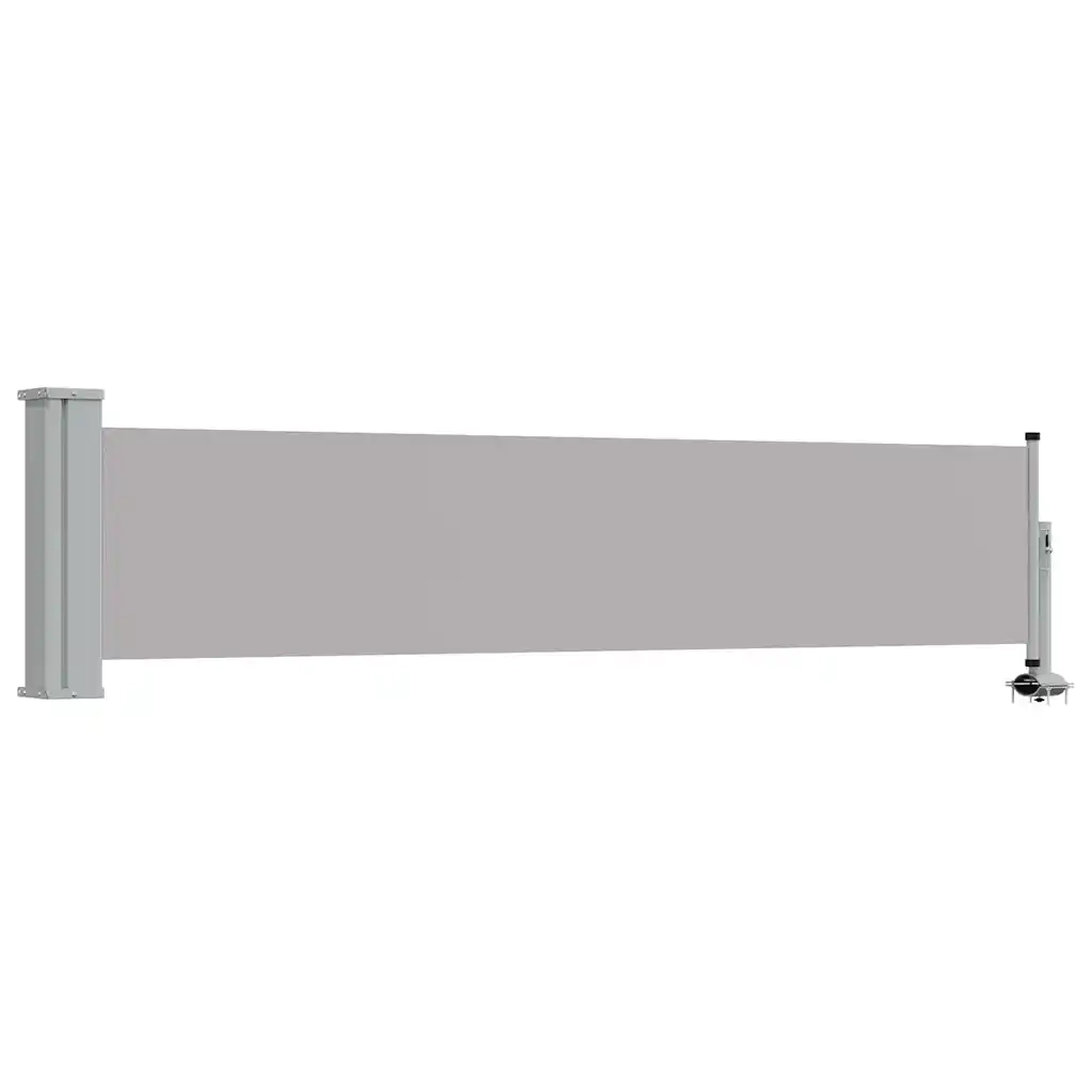 Tenda Laterale Retrattile per Patio-Tenda parasole per balcone 60x300 cm Grigia