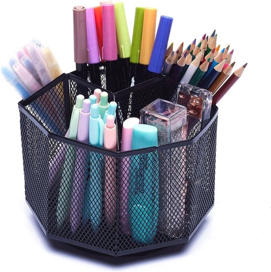 Organizzatore di Scrivania Rotante 360 Gradi con Base Antiscivolo - Per Carte, Arte, e Fai da Te