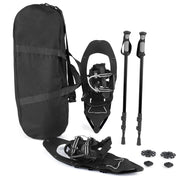 Paio di racchette da neve con bastoncini da trekking, Paio di racchette da neve kit in alluminio per ogni terreno Nero-Campeggio e Trekking