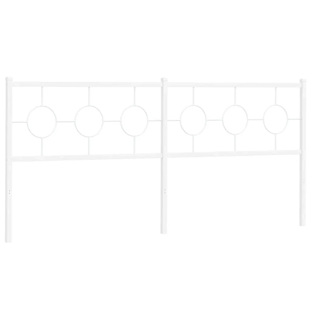 Testiera | Testata di Ricambio in Metallo Bianco 193 cm