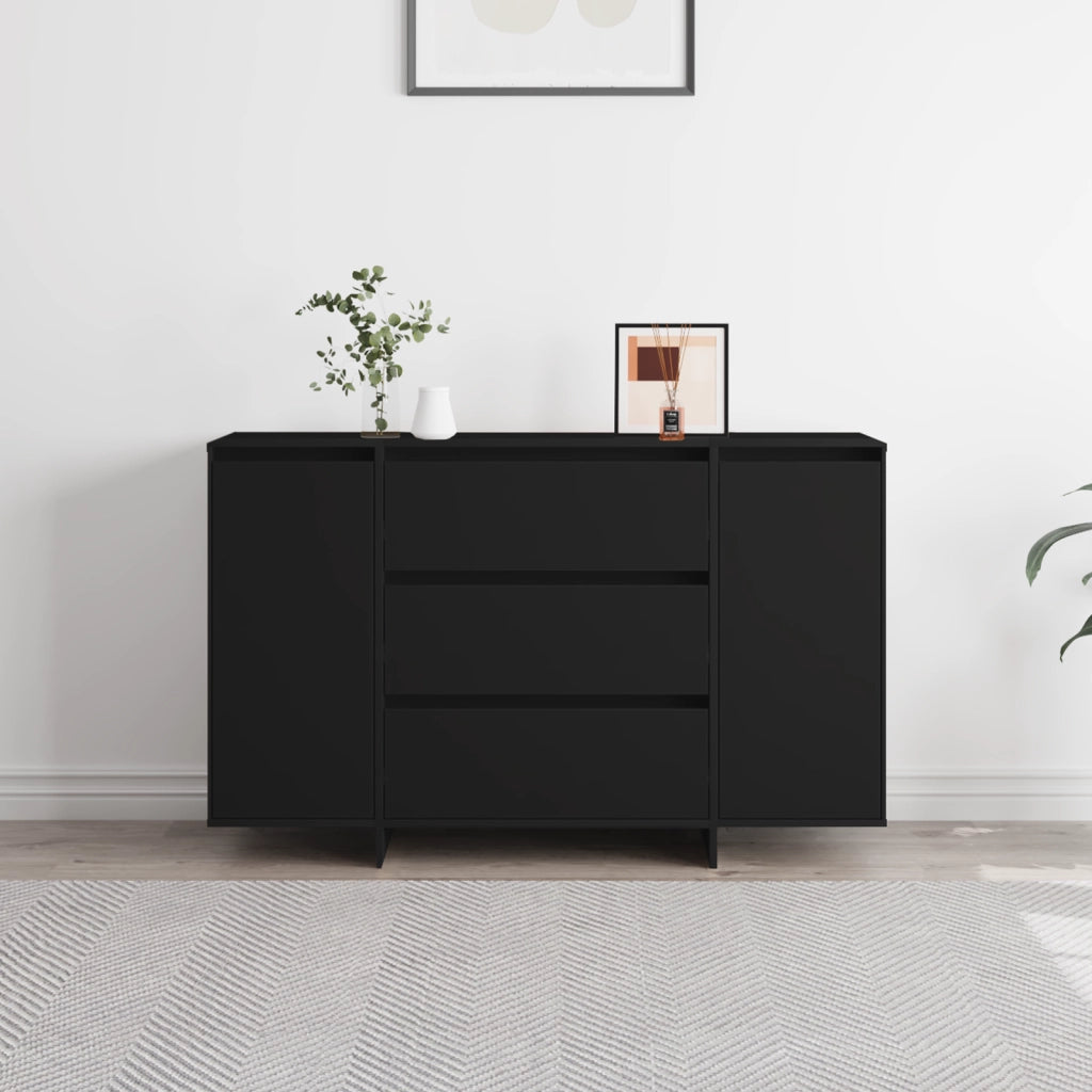 Sideboard Nero 120x41x75 cm in Legno ingegnerizzato