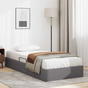 Letto ottomano Grigio 100 x 200 cm Pelle Sintetica 3442760