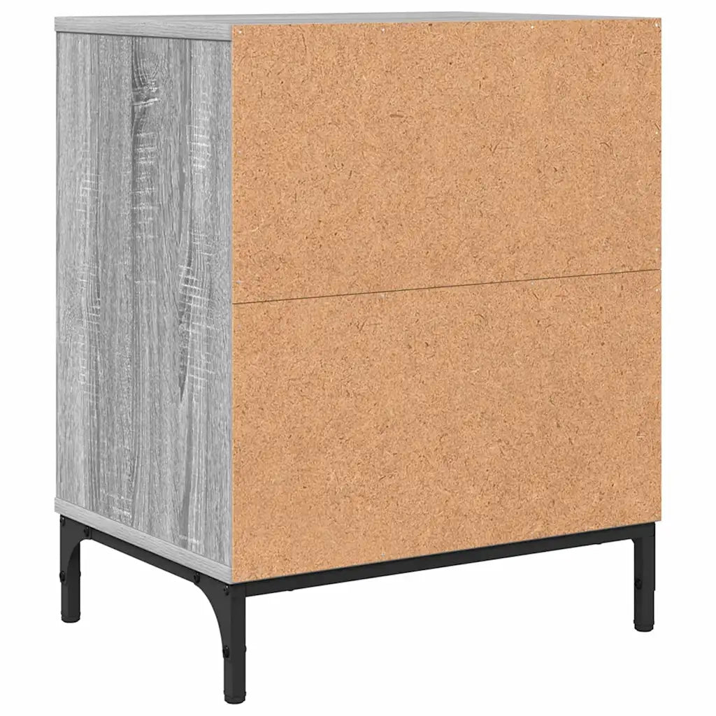 Set di 2 Comodini | Armadio da Notte | Mobiletto da notte Grigio sonoma 49 x 36 x 61 cm