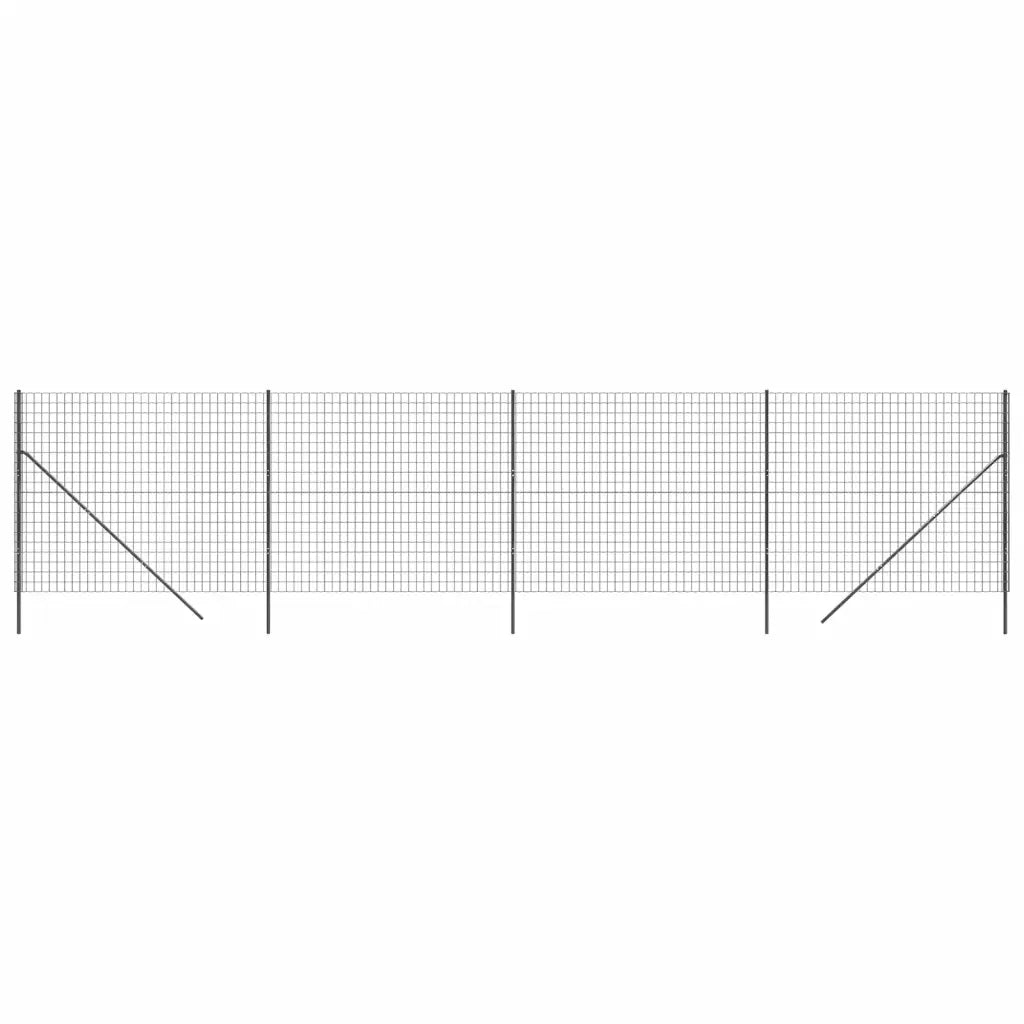 Recinzione Metallica Antracite 1,8x10 m in Acciaio Zincato 154213