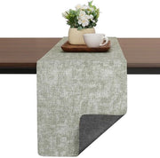 Tavolo da kunstleren moderno, doppio, antiscivolo, termoresistente, lavabile - esterno per matrimoni, compleanni, feste - decorazione da tavolo (grigio, verde, 30x240cm)