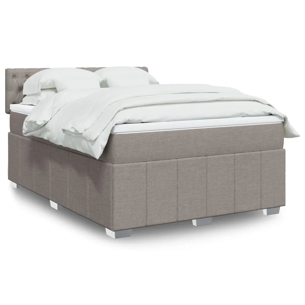 Giroletto a Molle con Materasso Tortora 140x190 cm in Tessuto 3289374