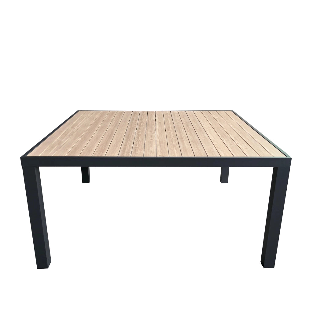 TAVOLO CAPRI 150X150XH74CM GRIGIO SCURO CON DOGHE