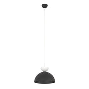 Lampadario Minimal Mulciber Acciaio Nero Bianco 1 Luce Gx53