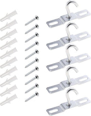 Set di 5 piastre per plafond con luci, fissaggi e stopperi - per illuminazione, lampada da soffitto, piante, lettini, ventilatore del plafondo - 76.8x17.5mm