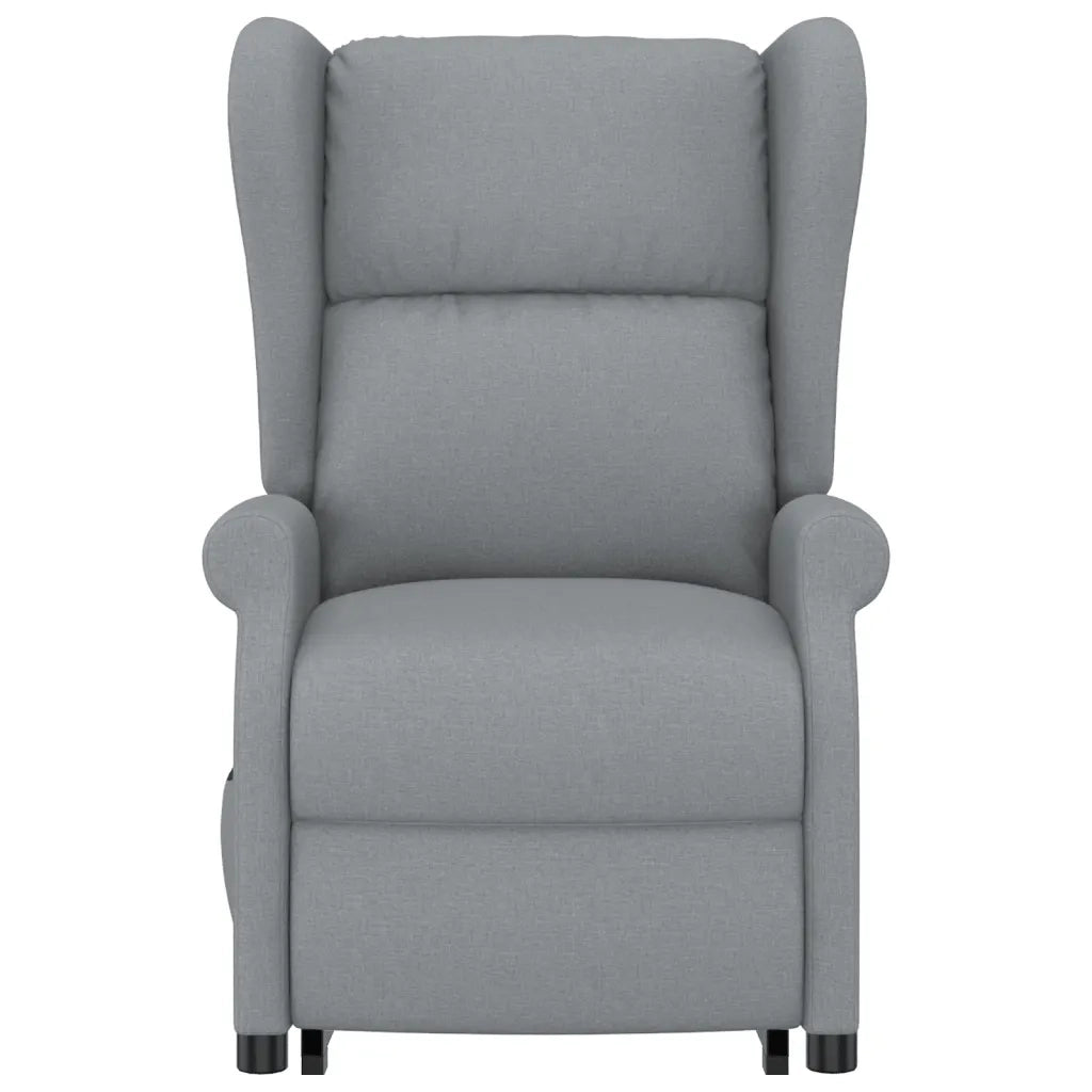 Poltrona Alzapersona Massaggiante Grigio Chiaro Tessuto 289740