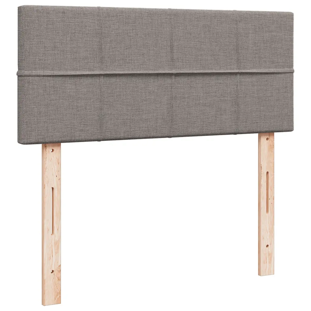 Pouf Letto con Materasso e LED Tortora 120x190cm in Tessuto 3312295