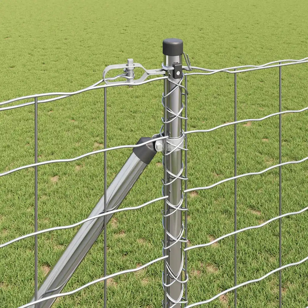 Recinzione con Posto Argento 1,2 x 25 m Acciaio