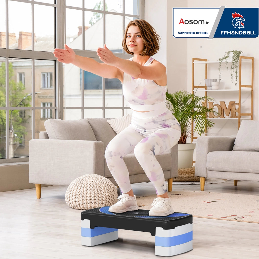 Stepper Fitness Aerobico ¨C zephmum ¨C 80x31x20 cm Nero Blu