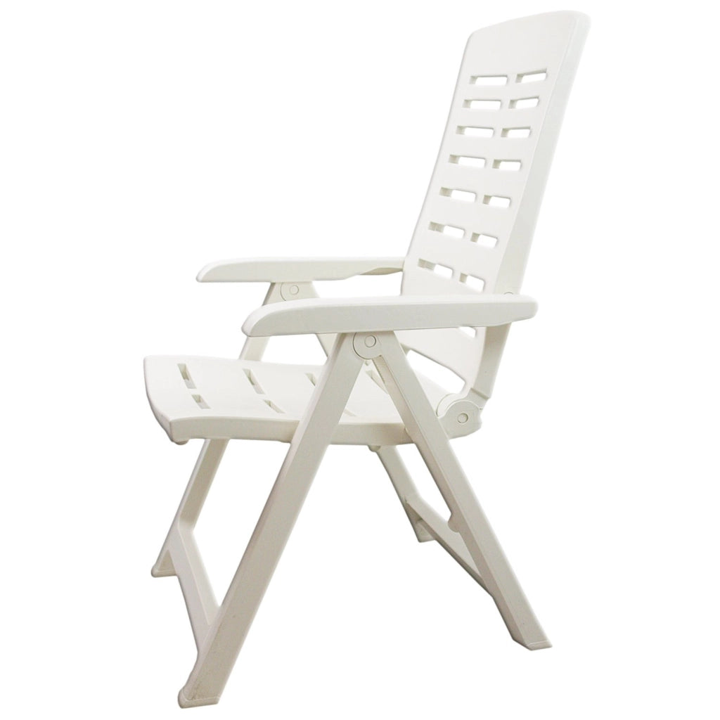 MAURY'S POLTRONA PIEGHEVOLE YUMA IN RESINA A 5 POSIZIONI IN COLORE BIANCO 60 X 61 X 109 CM