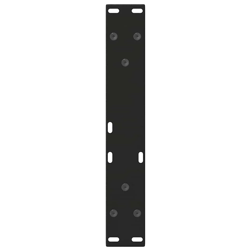 Set di 2 gambe regolabili per tavolino da caffè a forma di V 30 x 30 cm finitura moderna in acciaio nero 02_0056817