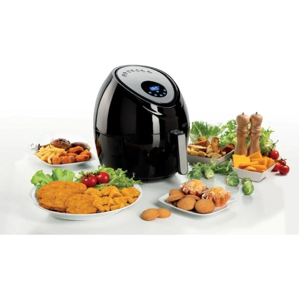 Ariete 4618 airy fryer xxl - friggitrice ad aria - frigge 2,5 kg di patatine fritte - 7 litri - cottura senza olio e grassi - 1800 watt - nero - 00C461800AR0