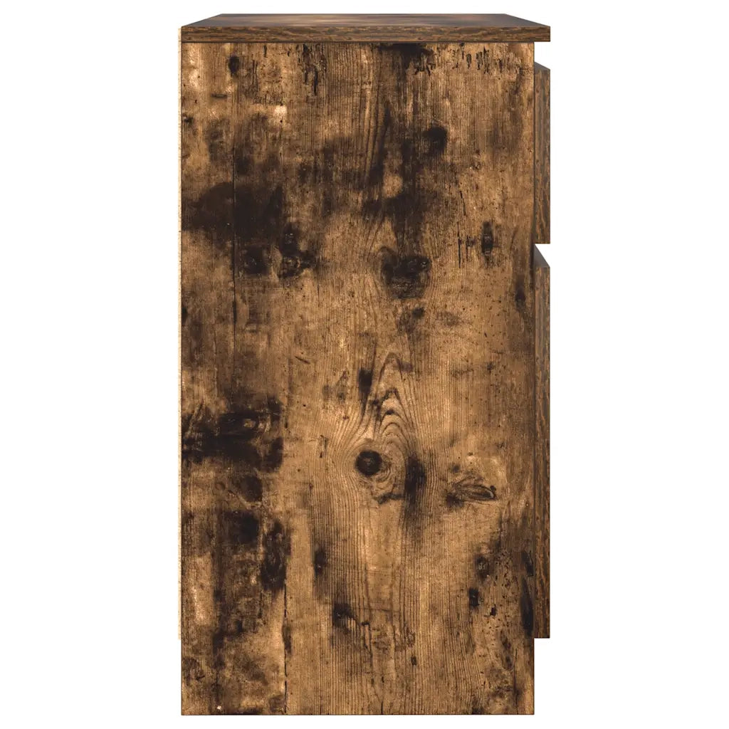 Credenza con Cassetto-Buffet-Armadio da cucina Rovere Fumo 71x35x65 cm in Truciolato 205068