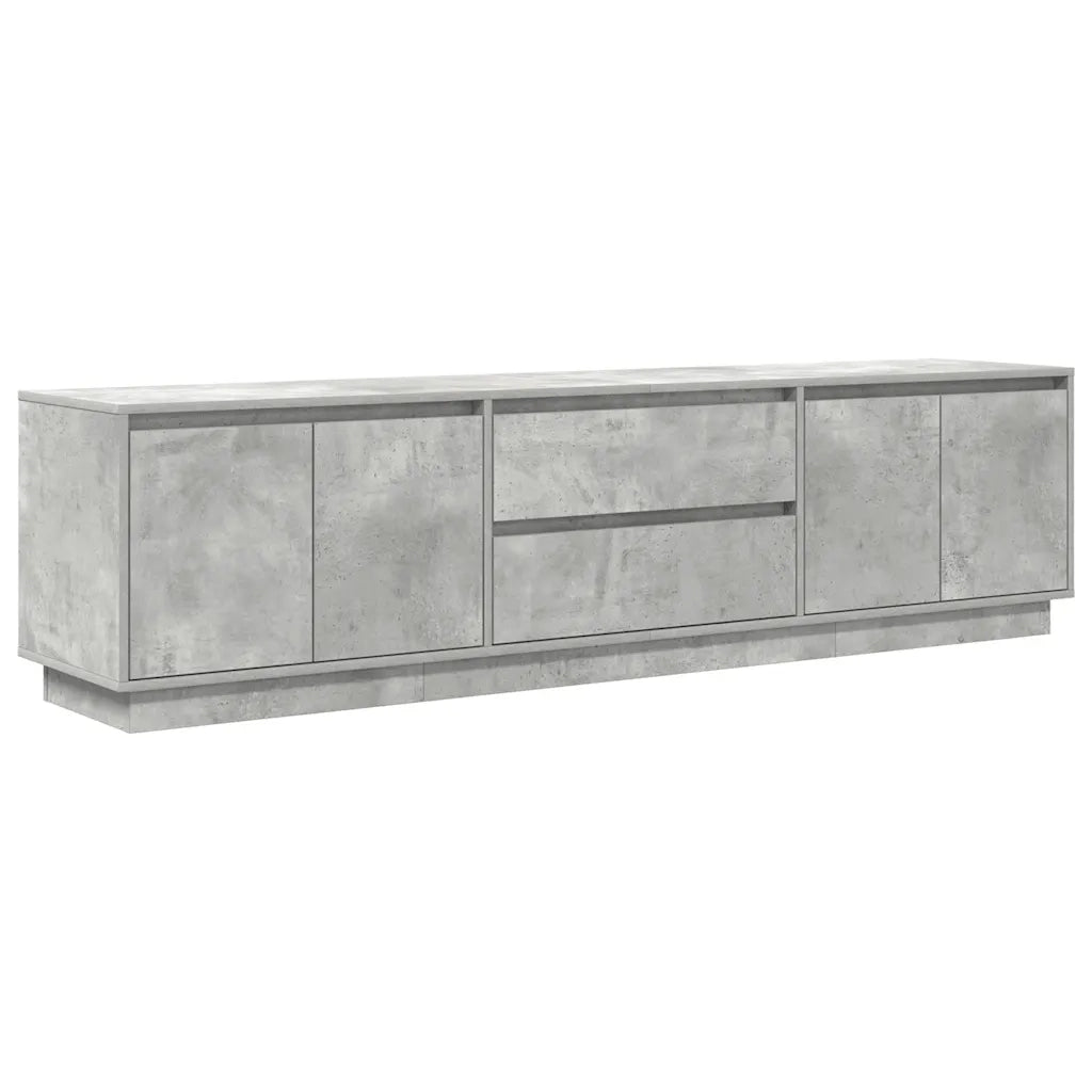 Mobile Porta TV con Luci LED Grigio Cemento 193,5x41x50 cm 3328438
