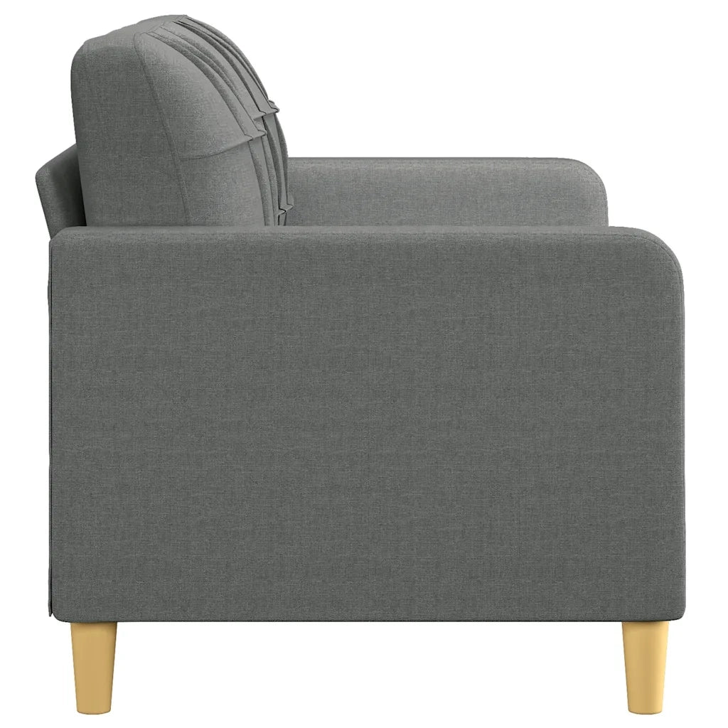 Divano a 2 Posti Grigio Scuro 140 cm in Tessuto 359092