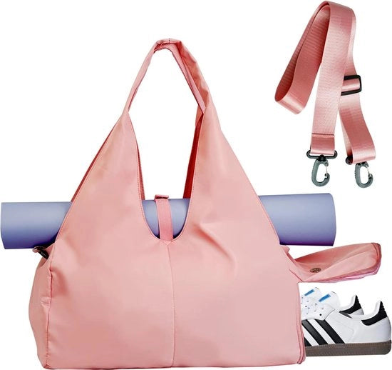 Borsa Sportiva Grande per Donne, Borsa per Mattonelle Yoga con Tasca per Scarpe, Borsa per Mattonelle Yoga e Accessori per Donne, Borsa Sportiva per Nuoto e Palestra