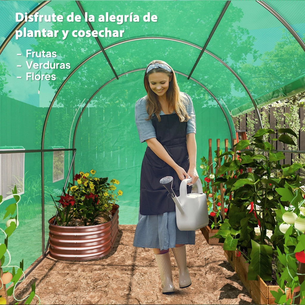 Serra Tunnel Giardino ¨C Zephmum ¨C Verde Acciaio Galvanizzato 296x196x200 cm