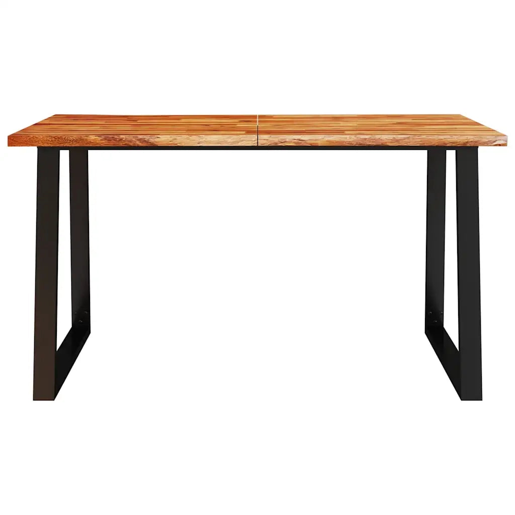 Tavolo da Pranzo Bordi Vivi 140x80x75 cm Legno Massello Acacia 353289