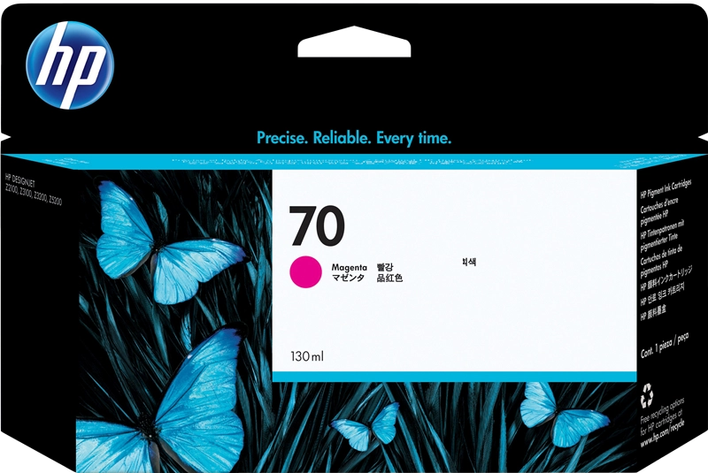 HP Cartuccia inchiostro magenta DesignJet 70, 130 ml
