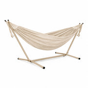 Amaca Da Giardino Con Struttura In Acciaio Beige Portata 200 Kg Altezza Regolabile Con Telo In Cotone Resistente Amaca Brasiliana Per Esterno Terrazzo Piscina E Balcone Con Borsa 265 x 110 x 100 Cm Beige