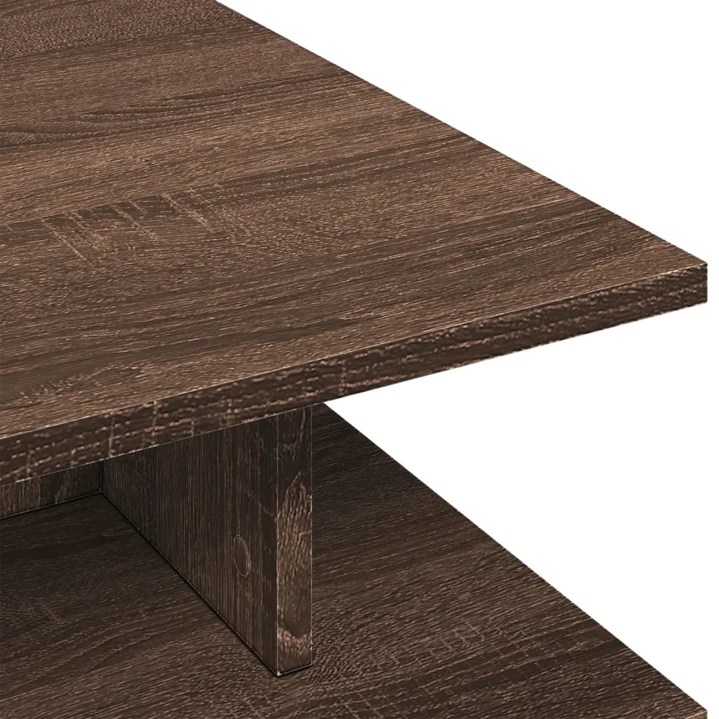 Tavolino Salotto Rovere Marrone 102x55x35 cm Legno Multistrato