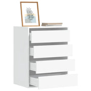vidaXL Cassettiera Bianca 60x41x76 cm in Legno Multistrato