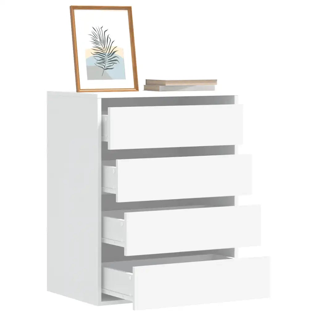 vidaXL Cassettiera Bianca 60x41x76 cm in Legno Multistrato