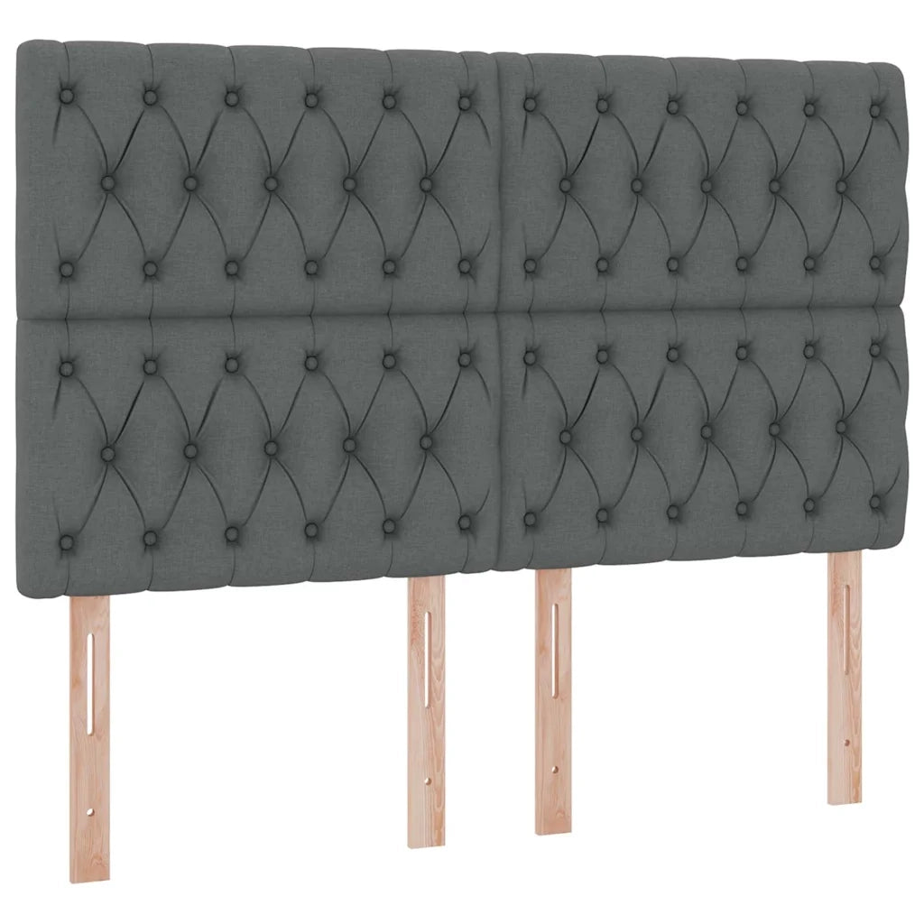 Letto con contenitore e materasso Grigio scuro 140 x 190 cm
